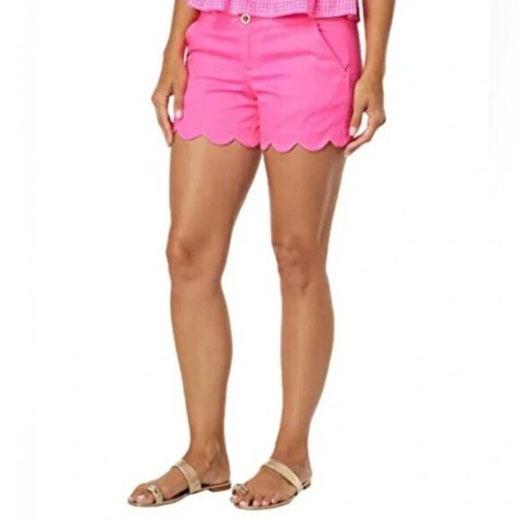 Lilly Pulitzer Pink Isle 5" Buttercup Low Rise Stretch Short Size 0 - Picture 2 of 8